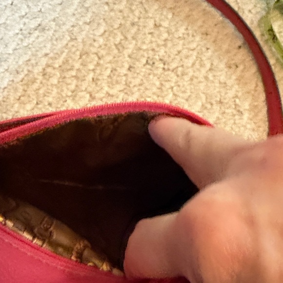 Tignanello Bright Pink Small 100% Leather Organizer Crossbody Bag - Picture 10 of 14